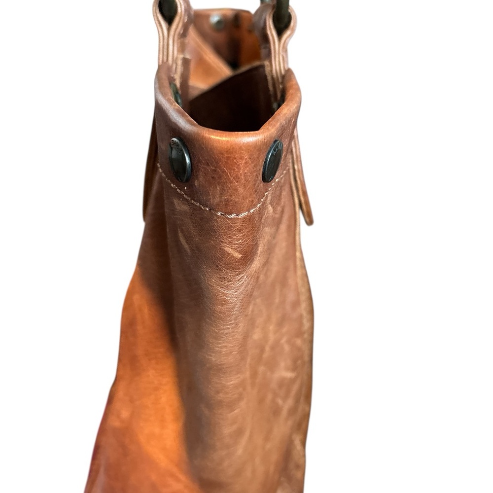 Frye Distressed Melissa Shoulder Bag, Cognac, Gently Used, Non Smoking Home - Picture 5 of 7